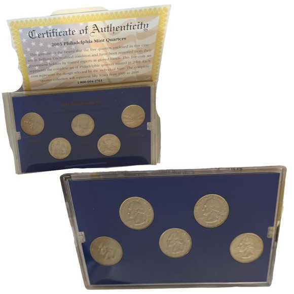 Authentic‎ Sealed Philadelphia Mint State Quarter Coin Collection 1999-2003 2006 - Picture 5 of 9